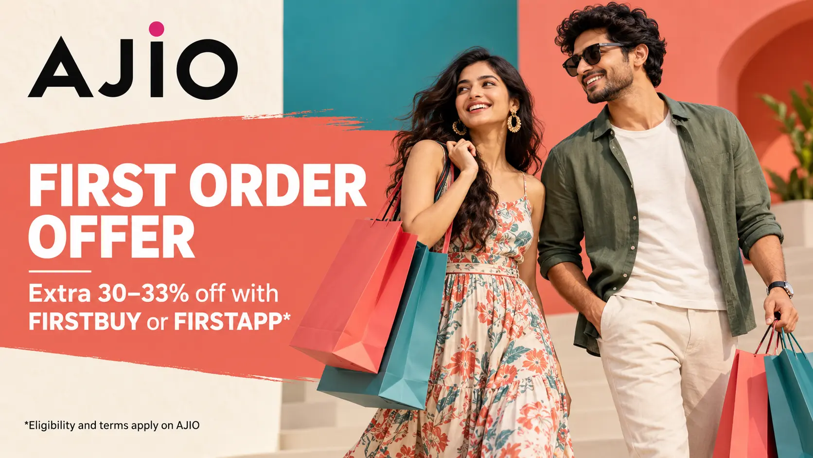 AJIO first order promotional banner